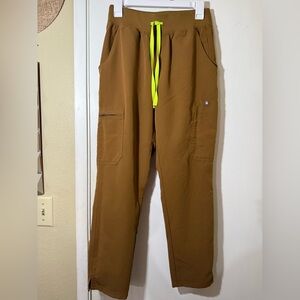 Figs Women's Cargo Pants with Neon Drawstring